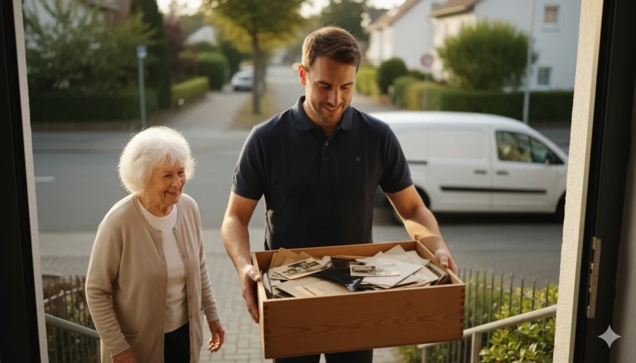 Scanado Kurier Liefert Medien Zurück.